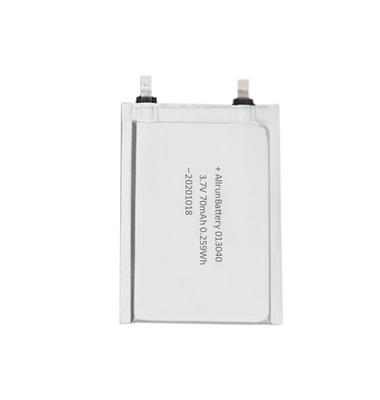 RFID Elektronik Etiketleri için TBD 3.7V 70mAh Ultra İnce LiPo Pil