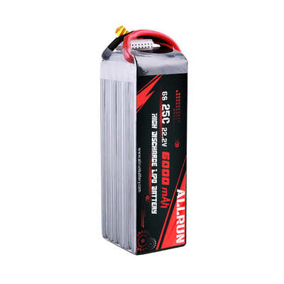 22.2V 25C Tıbbi Lityum Pil Yüksek C Oranı 6S 6000mAh LiPo Pil