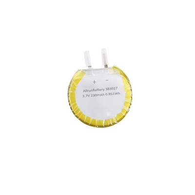 Eşsiz Şekillere Sahip Özel Yuvarlak LiPo Pil Hücresi 3.7V 230mAh 383027