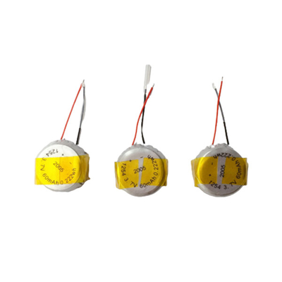 1C Şarj Edilebilir Li-Polimer Pil Paketi Düğmesi 3.7V 60mAh LiPo Pil Teklifleri