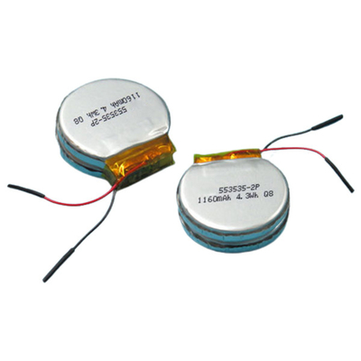 Tıbbi Özel 1160mAh LiPo Pil 3,7 V Lityum Polimer Pil 1S2P