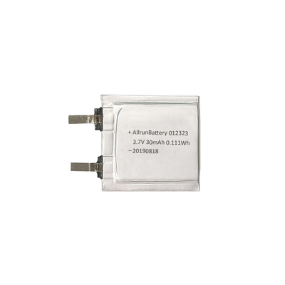 3.7V 30mAh LiPo Pil 1mm Ultra İnce Li Polimer Pil Hücresi 012323