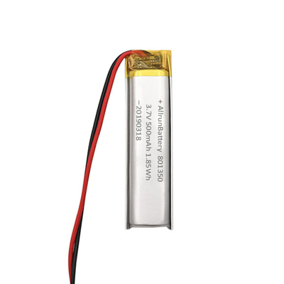 3.7V 500mAh 801350 Özel Li Ion Pil Okuma Kalemleri İçin Ultra Dar
