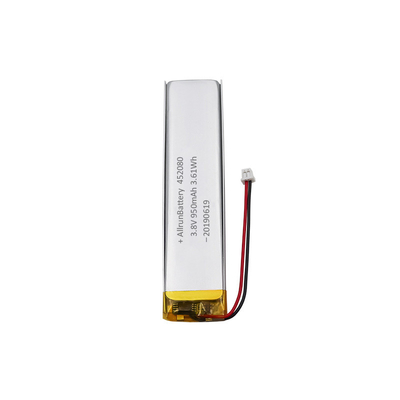 Giyilebilir Elektronik Ultra Dar LiPo Pil 3.8V 950mAh 452080
