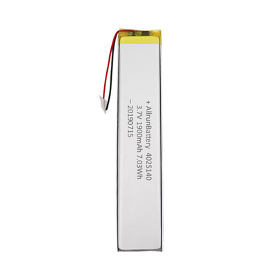 1900mAh 3,7 V Özel LiPo Pil Ultra Dar Şarj Edilebilir Yüksek Güvenilirlik