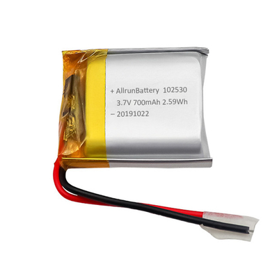 Şarj Edilebilir Özel Hafif LiPo Pil 3,7 V 700mAh 102530