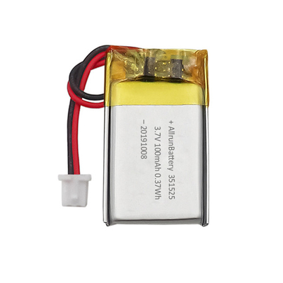 0.37Wh 3.7V 100mAh Mini LiPo Pil Şarj Edilebilir Özel 351523