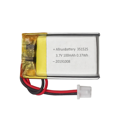 0.37Wh 3.7V 100mAh Mini LiPo Pil Şarj Edilebilir Özel 351523