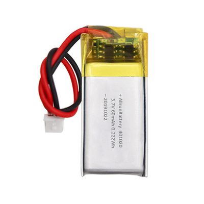Hafif Şarj Edilebilir Özel Mini LiPo Pil 3,7 V 60mAh 401020