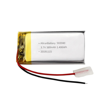 İnce 3.7V 380mAh LiPo Pil Özel Li Ion Şarj Edilebilir Pil