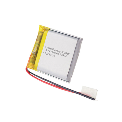 Güçlü Tıbbi Lityum Pil Şarj Edilebilir 3,7 V 700mAh LiPo Pil