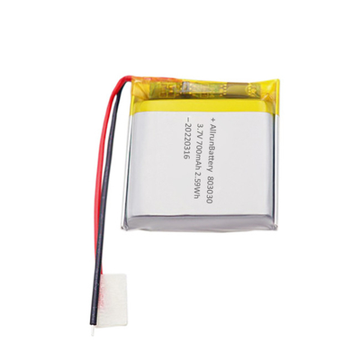 Güçlü Tıbbi Lityum Pil Şarj Edilebilir 3,7 V 700mAh LiPo Pil