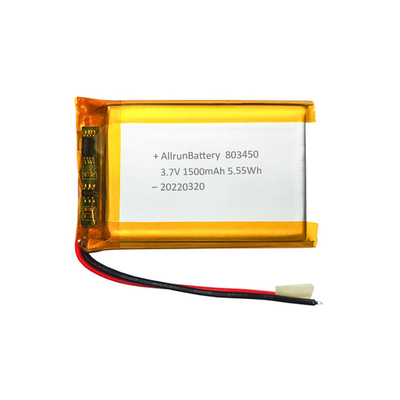 Güçlü Dikdörtgen Şekilli Pil Özel 3,7 V 1500mAh LiPo Pil