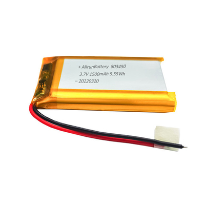 Güçlü Dikdörtgen Şekilli Pil Özel 3,7 V 1500mAh LiPo Pil