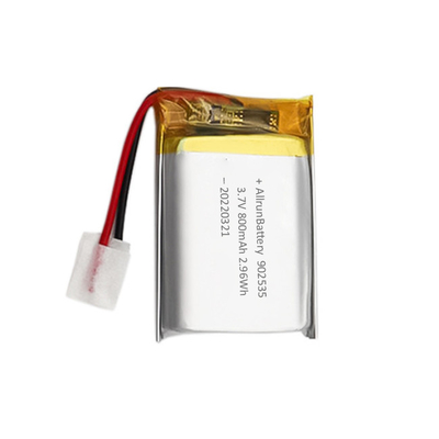 Tıbbi Cihazlar İçin Şarj Edilebilir Hafif LiPo Pil 800mAh 3.7V 902535