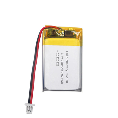 İnce 3,7 V 250mAh LiPo Pil Dikdörtgen Lityum Polimer Şarj Edilebilir Pil