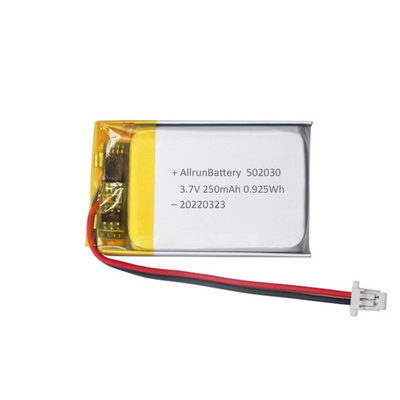 İnce 3,7 V 250mAh LiPo Pil Dikdörtgen Lityum Polimer Şarj Edilebilir Pil