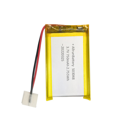 Hafif Dikdörtgen Şarj Edilebilir Li Polimer Pil 3.7V 750mAh LiPo Pil