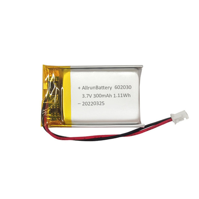 Hafif Dikdörtgen Lityum Polimer Pil 602030 LiPo Pil 3.7V 300mAh
