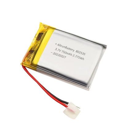 Dikdörtgen Lityum Polimer Pil Güvenliği 3,7 V 750mAh LiPo Pil