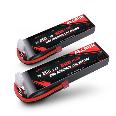 Elektrikli El Aletleri İçin 25C 2S 500mAh 7.4V Yüksek Deşarjlı LiPo Pil Paketi