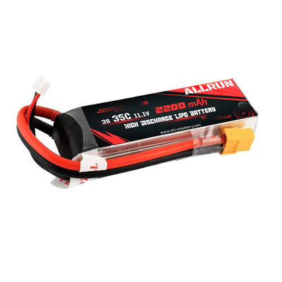 35C Yüksek Deşarjlı Lityum Polimer Pil 3S 11.1 V 2200mAh LiPo Pil