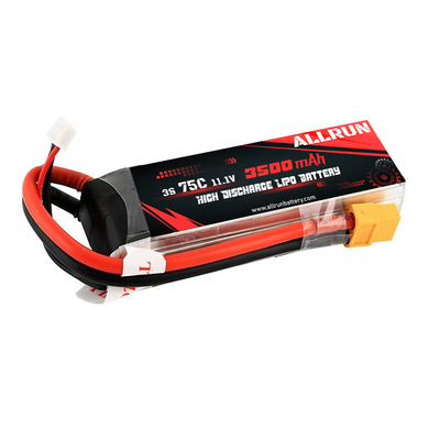 3S 3500mAh 11,1 V Yüksek Deşarjlı LiPo Pil Paketi 75C Li Polimer Pil