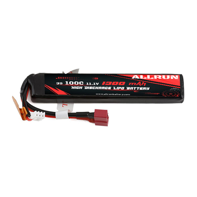RC 100C 11.1V Li Polimer Pil Yüksek C Oranı 3S 1300mAh LiPo Pil