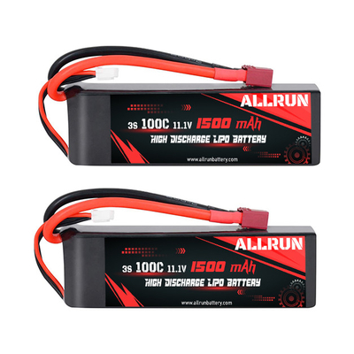 Şarj Edilebilir Yüksek Deşarjlı LiPo Pil Paketi 100C 1500mAh 3S 11.1V