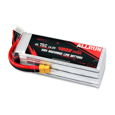 75C 4000mAh 4S LiPo Pil14.8V Yüksek C Hızlı LiPo Pil Paketi