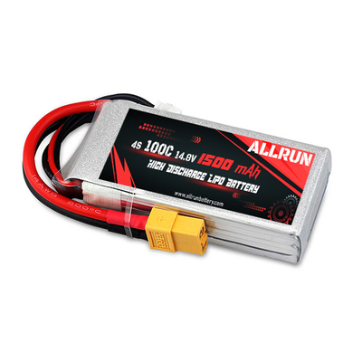 14.8V 4S 1500mAh LiPo Pil 100C Yüksek C Hızlı LiPo Pil Paketi