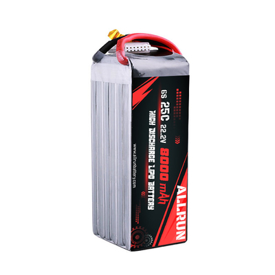 25C 6S 8000mAh LiPo Pil Yüksek C Oranı 22.2V LiPo Pil Paketi