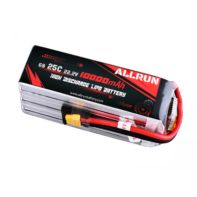 22.2V 6S 10000mAh LiPo Pil 25C Yüksek C Hızlı LiPo Pil Paketi