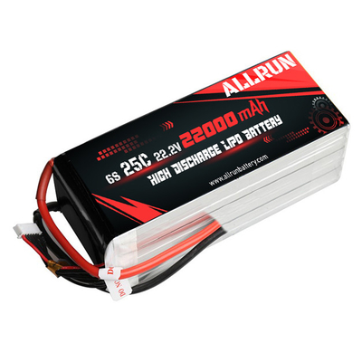 25C 6S 22000mAh LiPo Pil 22.2V Yüksek C Hızlı LiPo Pil Paketi