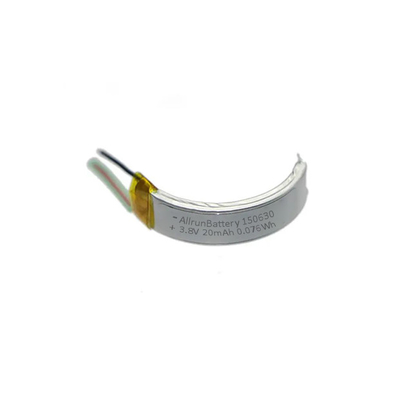 Giyilebilir Teknoloji 20mAh LiPo Pil 3,8 V Lityum İyon Polimer Pil