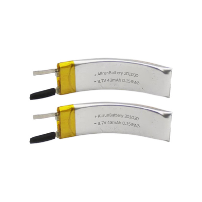 VR Pil Li Polimer 3,7 V 43mAh Kavisli Şarj Edilebilir Pil LiPo