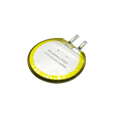 Güvenli 3.7V 135mAh Yuvarlak LiPo Pil Güvenilir Özel Lityum Polimer Pil