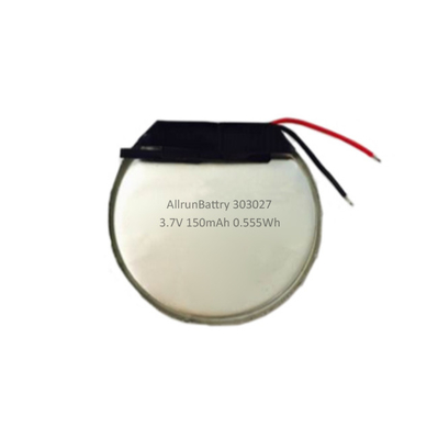 GPS Kararlı Yuvarlak LiPo Pil 3.7 V 150mah Özel Lityum Polimer Piller