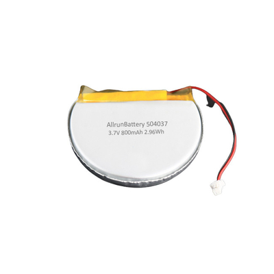 Kararlı 3,7 V 800mAh Şarj Edilebilir Pil Yuvarlak Özel LiPo Pil Paketi