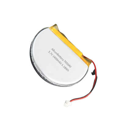Yüksek Seviye Kapasiteli Özel 3.7V 1400mAh Yuvarlak LiPo Pil Hücresi 705040