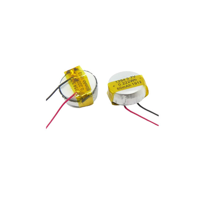 Button Li Poly Pil 1254 Güçlü 3,7 V 60mAh LiPo Pil