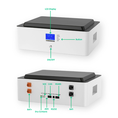 Güneş Enerjisi Sistemi için 51.2V 100Ah 5KWh Rafa Monte Akü 6000 Kez